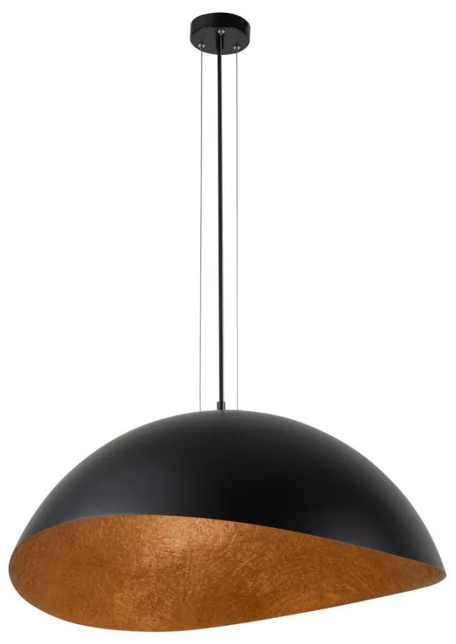 Luster na lanku SOLARIS 1xE27/60W/230V čierna/medená