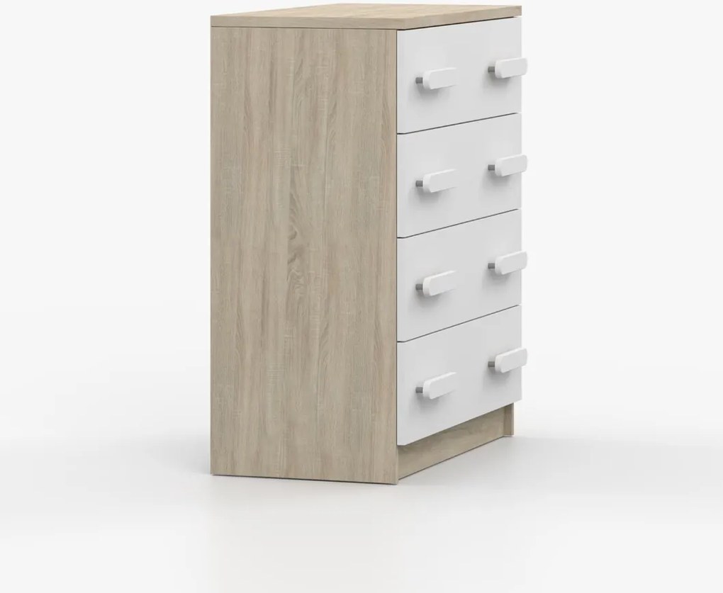 Komoda SMYK - dub sonoma/biela (viac variant)