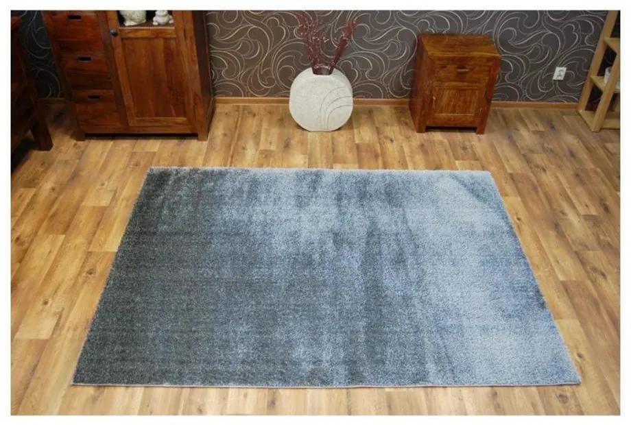 Luxusný kusový koberec Shaggy Verona šedý 80x150cm