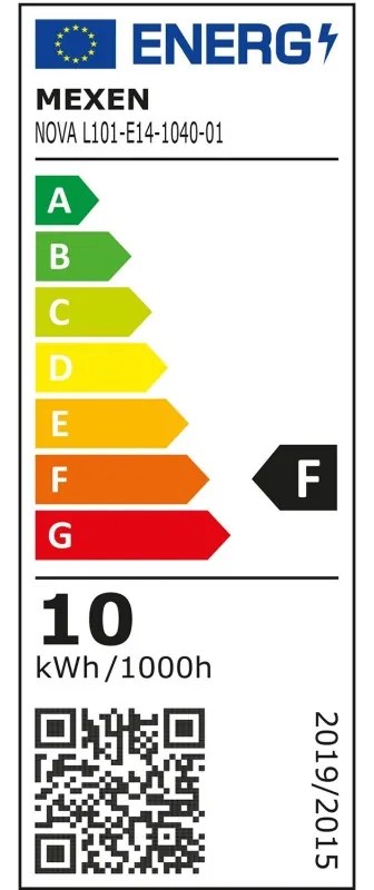 Mexen Nova, LED žiarovka E14, G45, 10W, neutrálna - 4000K, 1055 lm - L101-E14-1040-01