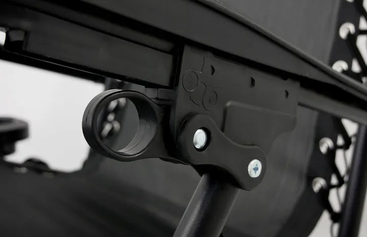 CH Záhradné skladacie relaxačné kreslo so strieškou Zero III - čierna