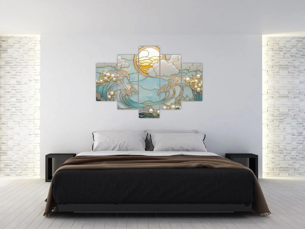 Obraz - 3D perly v oceáne (150x105 cm)