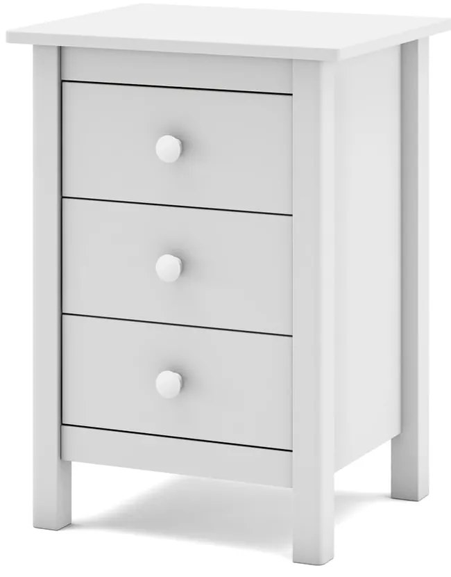 Biely detský nočný stolík z borovicového dreva Max - Marckeric