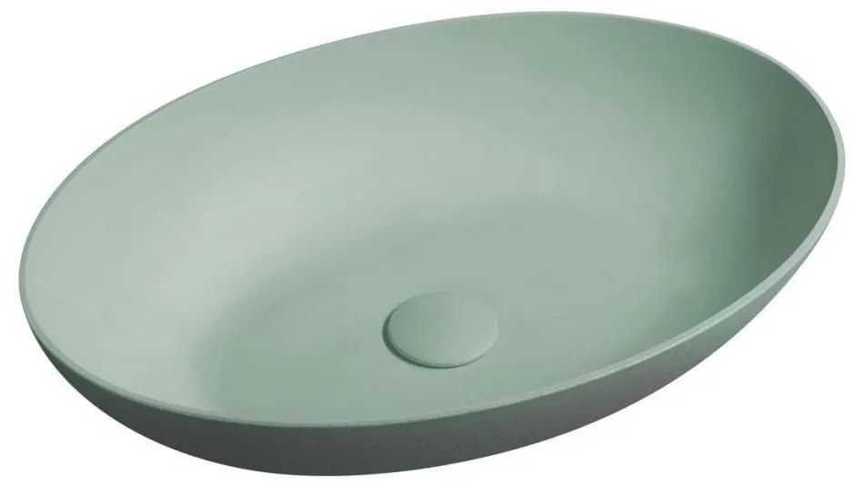 Sapho - Umývadlo na dosku FORMIGO 60x40 cm betón/zelená