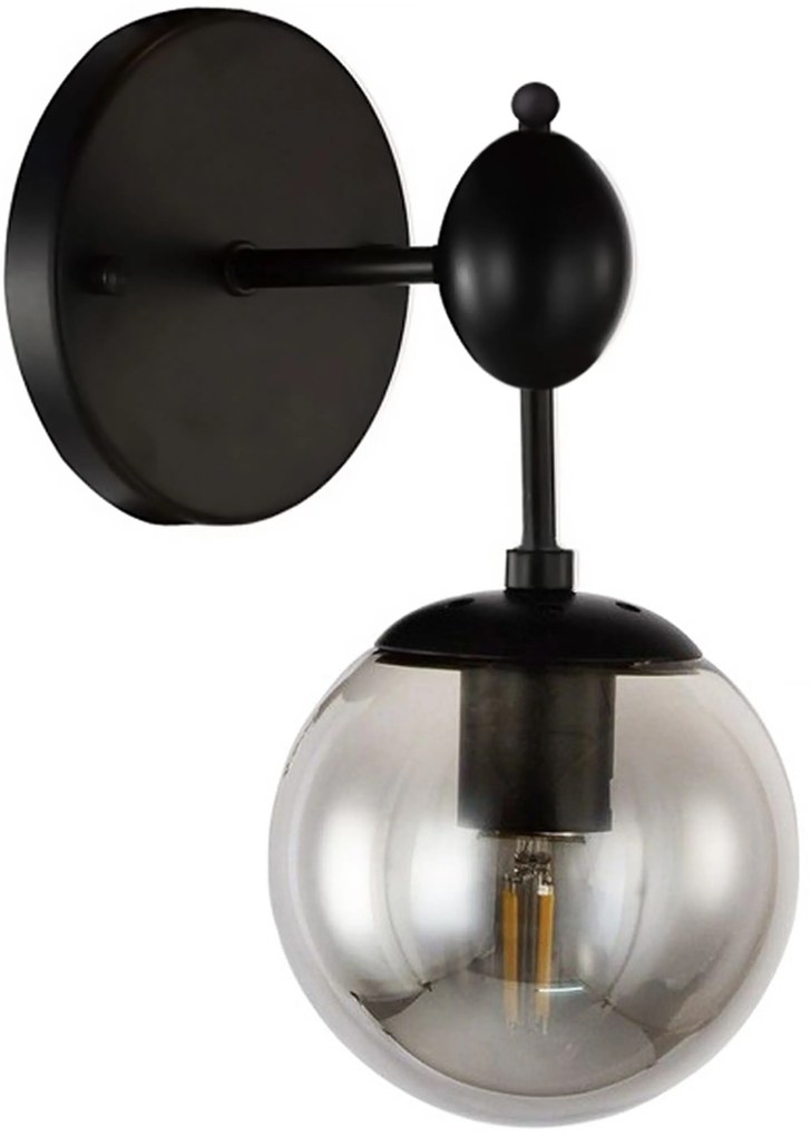 Toolight - Nástenná lampa 1xE27 60W APP750-1W, čierna, OSW-03684