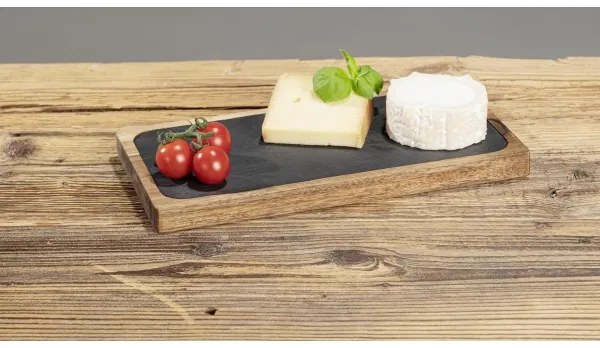 WENKO 55103100 - Krájacia doska BLACK OUTDOOR KITCHEN 30x15 cm hnedá/šedá