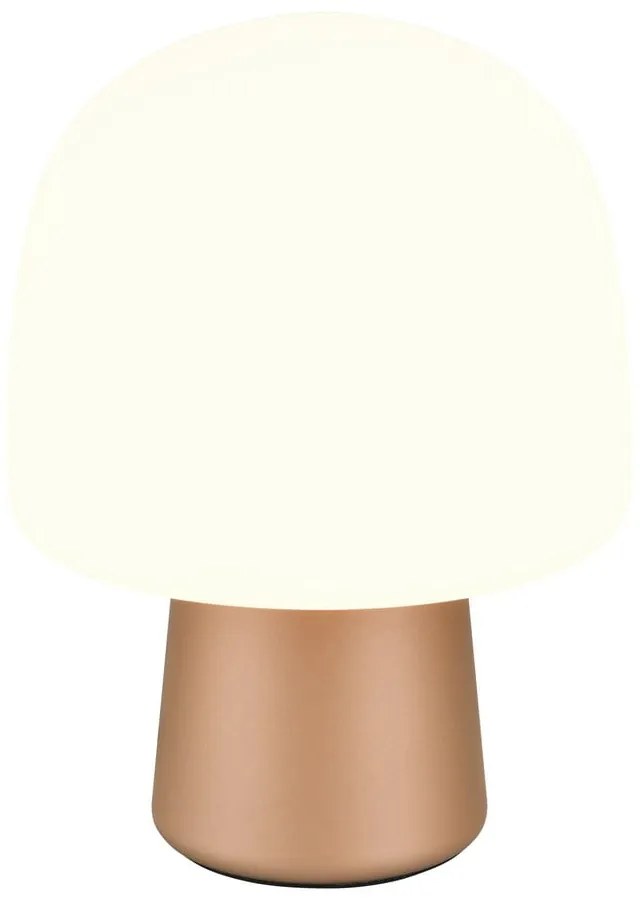 Stolová lampa v bielo-bronzovej farbe so skleneným tienidlom (výška 27 cm) Steen – Trio