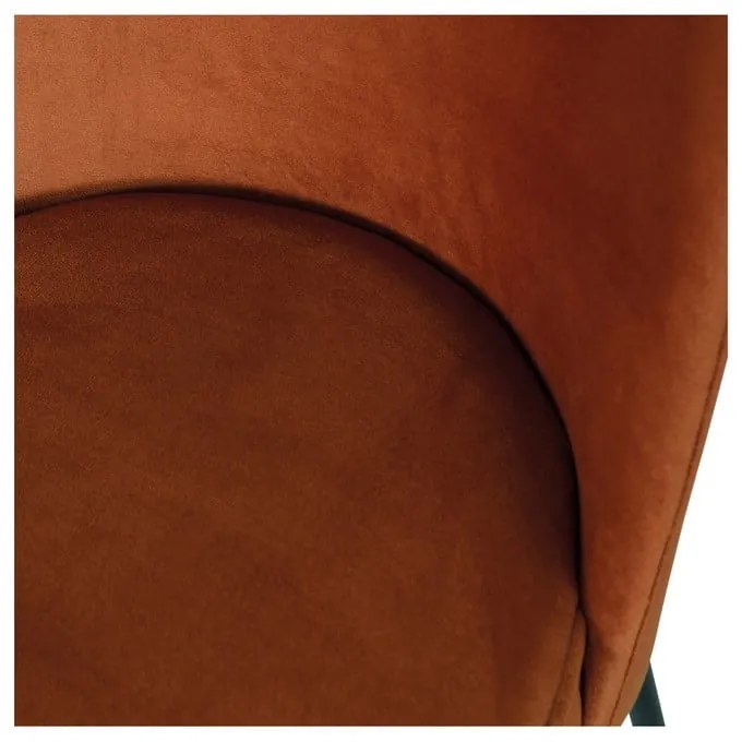 Zamatové jedálenské stoličky v súprave 2 ks v tehlovej farbe Vogue – WOOOD