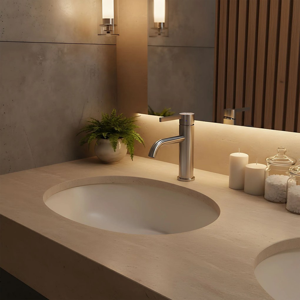 Rea Foster, umývadlová batéria h-180, brúsená oceľ, REA-B6323