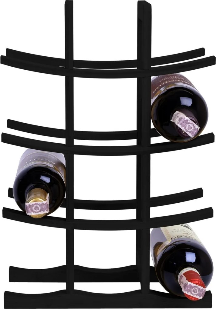 Bambusový stojan na víno Todgar čierny