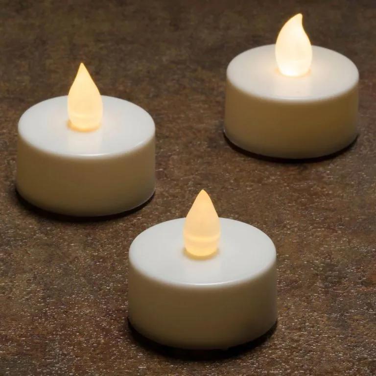 NEXOS Dekoratívna sada LED čajových sviečok, biela, 8 ks