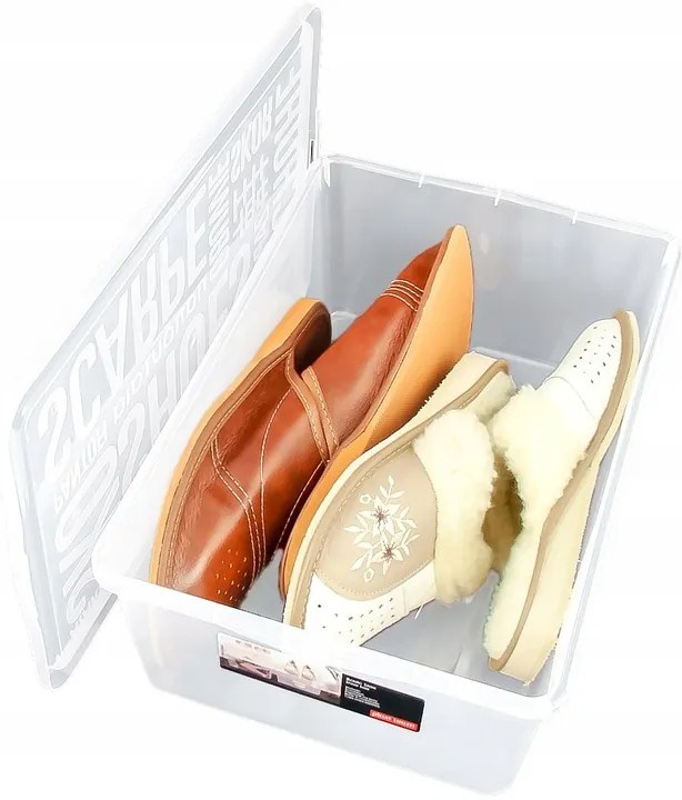 ADEO Súprava 3 ks úložných boxov na topánky s vekom, na pánske topánky KEN 10 l – 26 x 39 x 13,5 cm