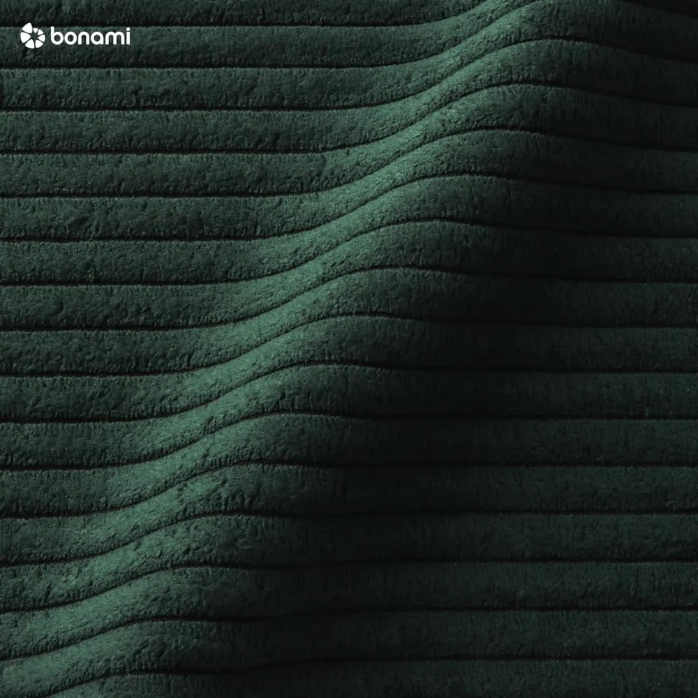 Tmavozelená čalúnená dvojlôžková posteľ bez roštu 160x200 cm Mattis Cord – Meise Möbel