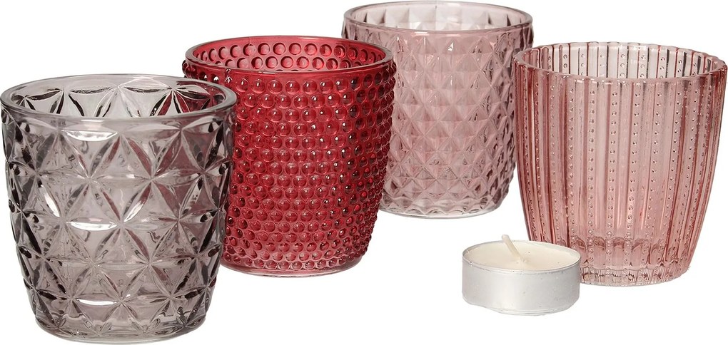 Sada svietnikov Altare 4 ks. pink