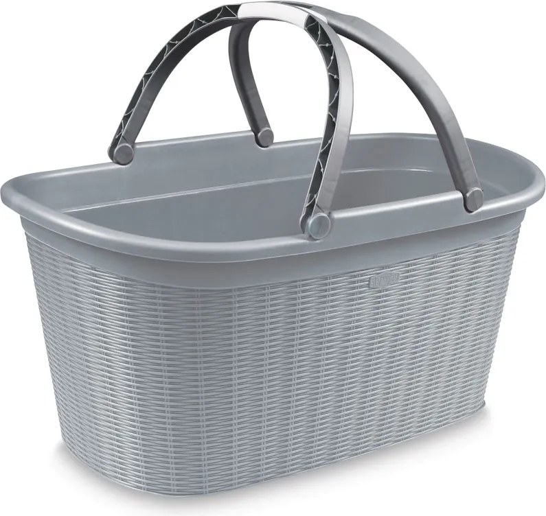STEFANPLAST Košík na bielizeň Elegance 35 l, sivý