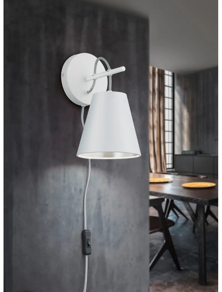Biele nástenné svietidlo ø 15 cm Andreus – Trio