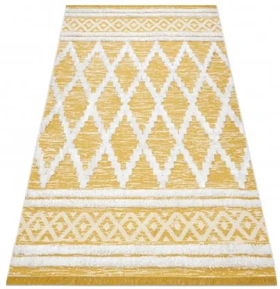 Koberec Boho SIZAL MOROC Romby 22297 žltý/krém