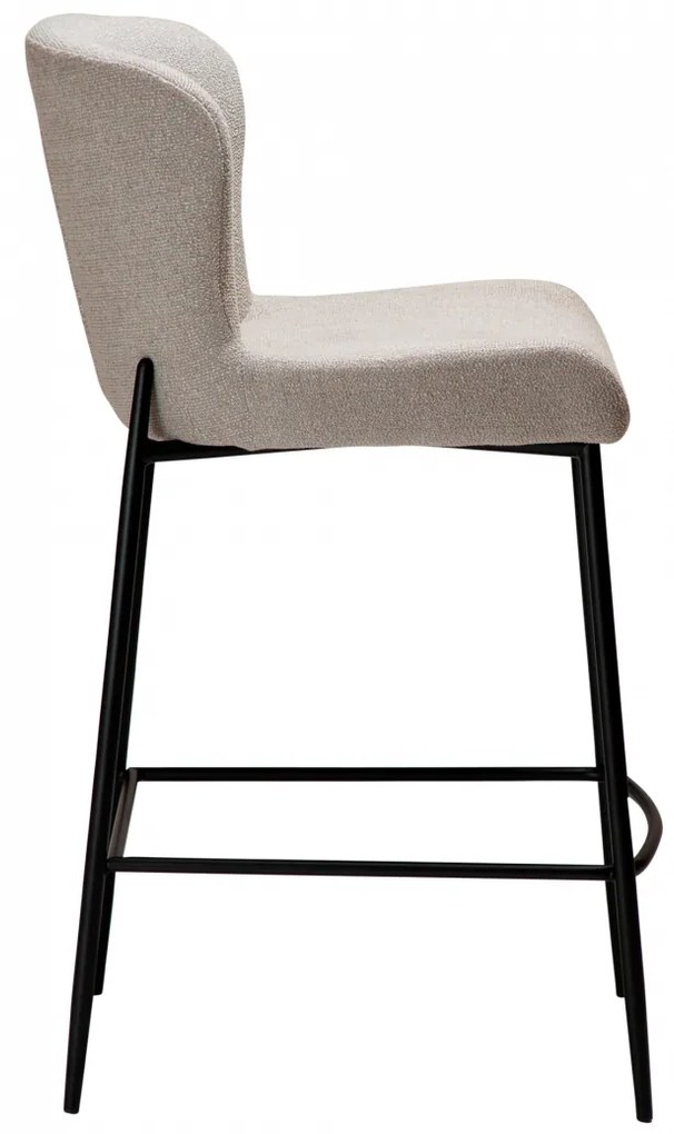 GLAM ČALÚNENÁ BAROVÁ STOLIČKA cashmere/black