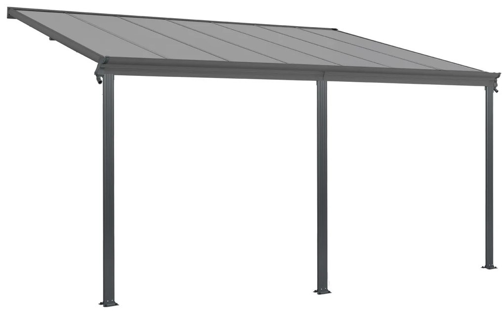 Juskys Pergola Borneo 4,9x3m s dvojstennými doskami tmavosivá