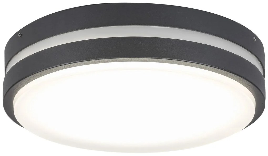 RABALUX Vonkajšie LED nástenné svietidlo HAMBURG, 720lm, 4000K, IP44, okrúhle