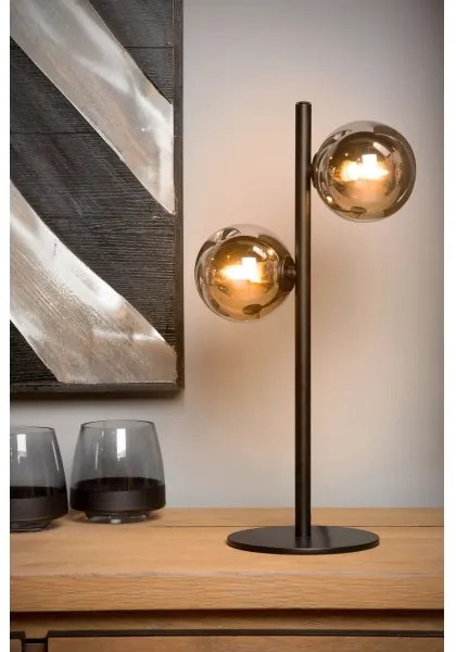 Lucide 45574/02/30 - Stolná lampa TYCHO 2xG9/28W/230V čierna