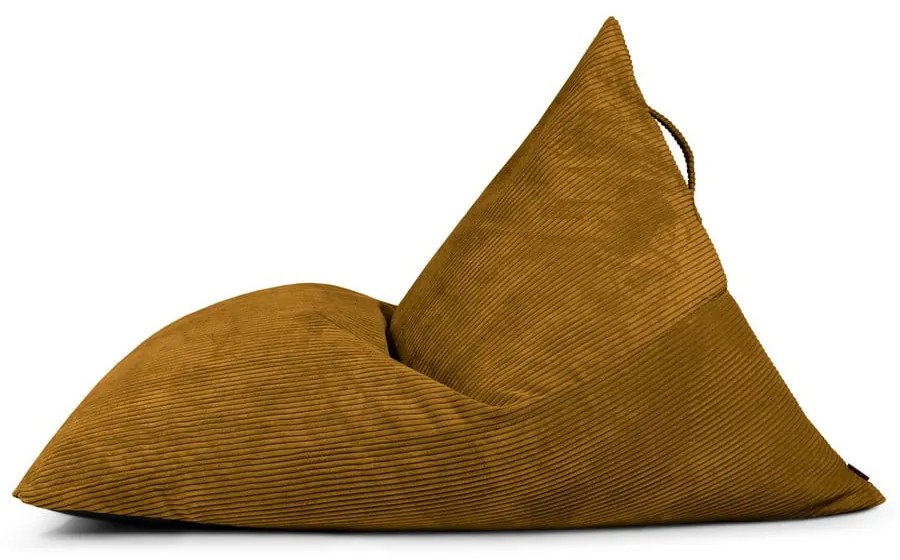 Menčestrový sedací vak v horčicovej farbe Razzmatazz – SLOWDOWN