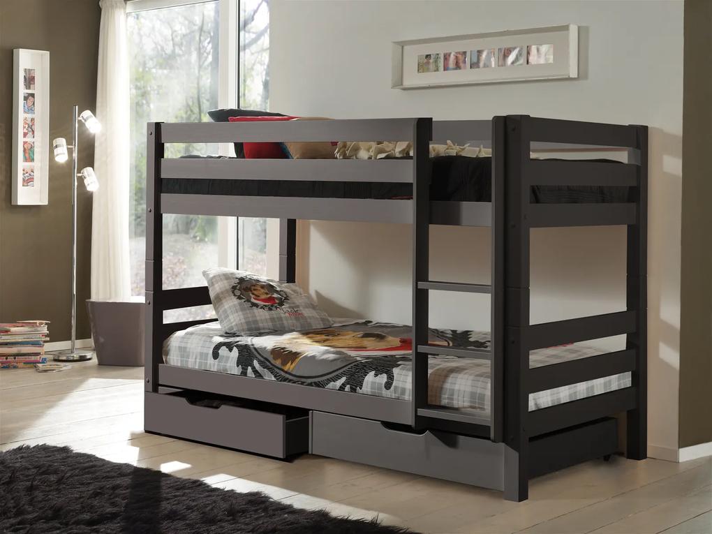 Poschodová posteľ z masívu s zásuvkami Pino PISBZG15 | BIANO