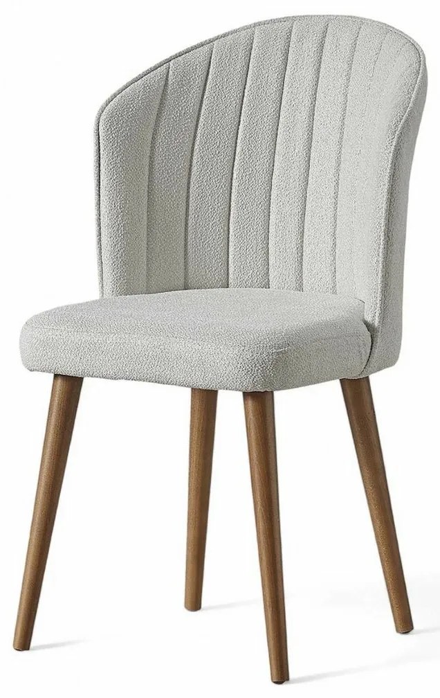 Sada jedálenských stoličiek Rubi Cream and Walnut,4 ks