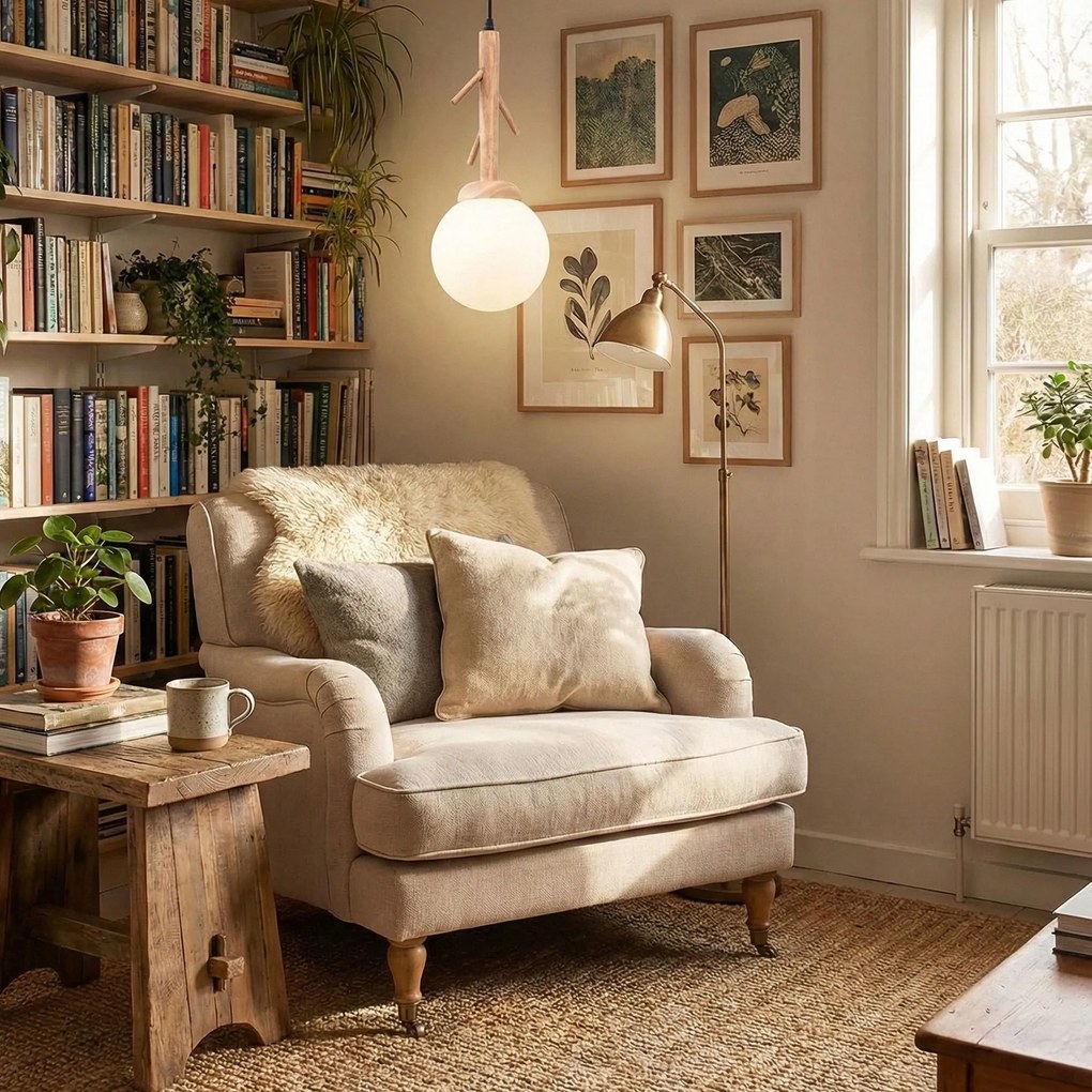 Toolight Toolight, stropné svietidlo 1xE27 APP1422-1CP, hnedá-biela, OSW-02415