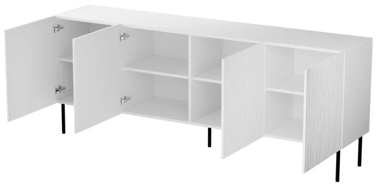Komoda Jungle 190 cm biela/čierna