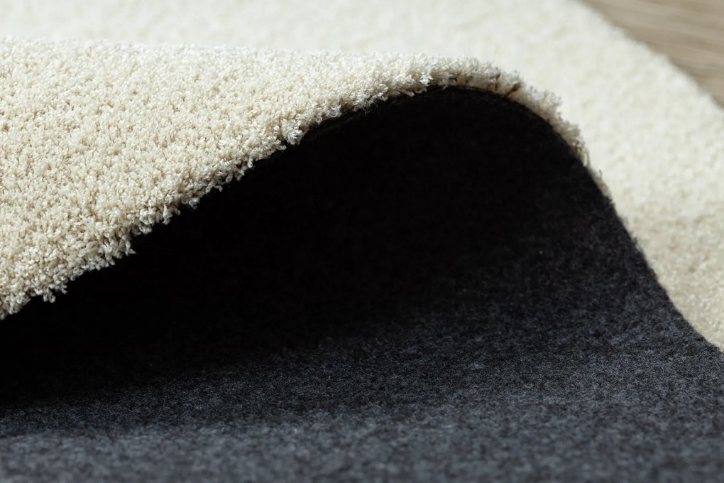 Moderný okrúhly koberec LATIO 71351056, prateľný, krémový