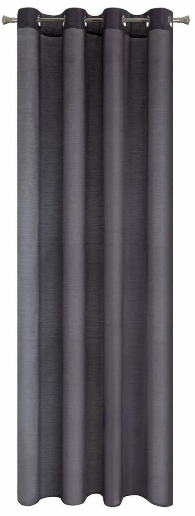 Sivofialová záclona REBECCA so štruktúrou jemného dažďa 140X250 cm