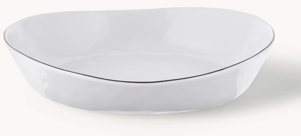 Ručne vyrobená miska z porcelánu Salt, Ø 20, 2 ks