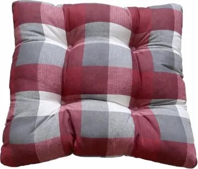 Záhradný podsedák Karo 40x40 cm, vínový/sivý%