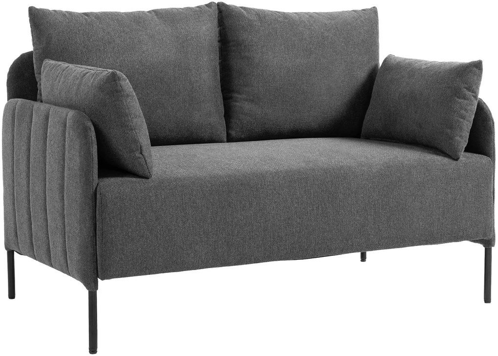 Sedačka Ziden 2-miestna látka - tmavosivá