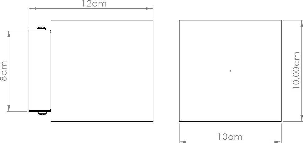 Nástenné svietidlo Quad, 1x béžové betónové tienidlo