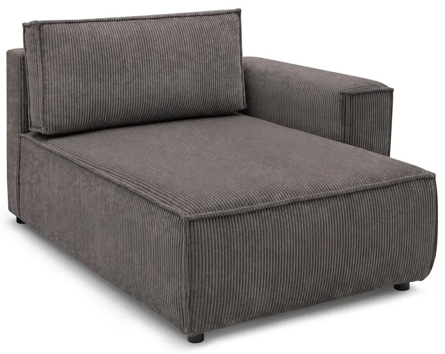 Svetlohnedý menčestrový modul pohovky (pravý roh) Nihad modular – Bobochic Paris