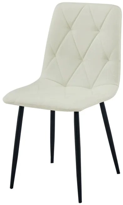 Set dvoch jedálenských stoličiek LIBRA béžové / čierne nohy (2 ks)