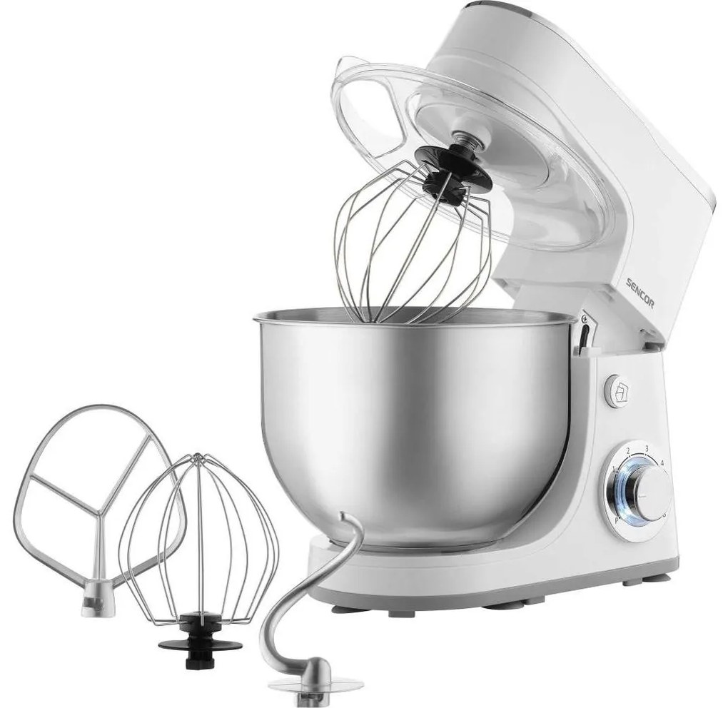 Sencor - Kuchynský robot s nerezovou misou 1300W/230V biela