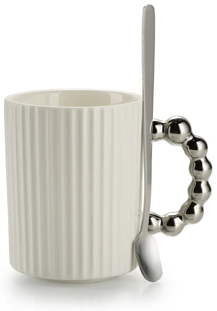 Čajový/kávový set Luca Silver White