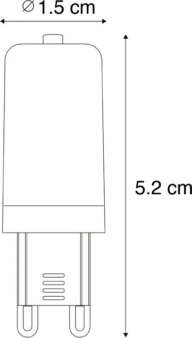Sada 5 LED žiaroviek G9 číra 3,5W 480 lm 2700K