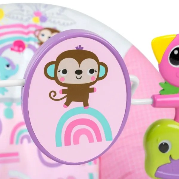 Bright Starts - Detská vibrujúca hojdačka PINK PARADISE 1xLR14