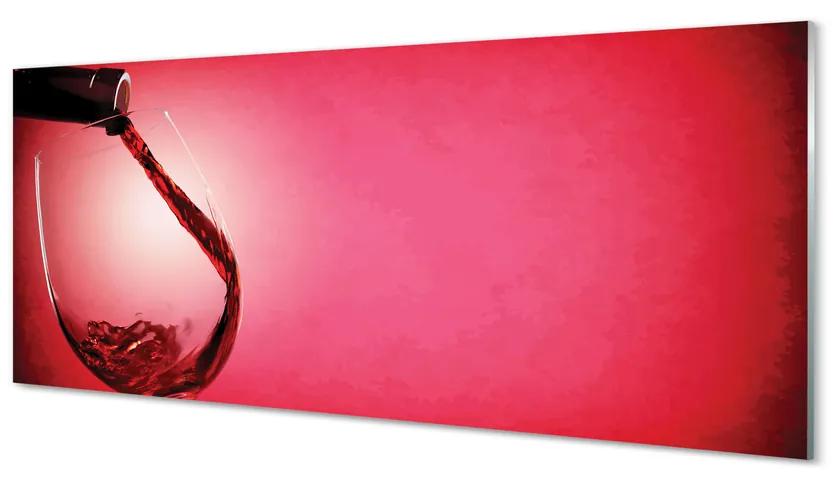 Obraz plexi Červené pozadie sklo na ľavej strane 120x60 cm
