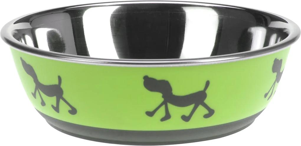 Miska pre psa Doggie treat zelená, pr. 17,5 cm