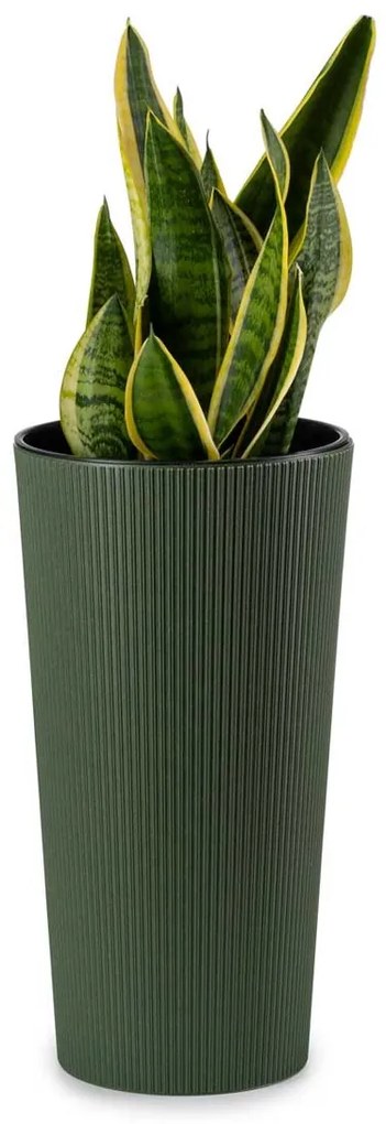 PLASTOVÝ KVETINÁČ URBANIKA ECO SADA 2KS 57X30 CM+46,6X25,5 CM ZELENÁ