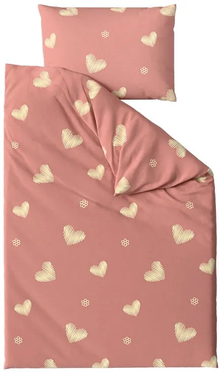 Obliečky z mikrovlákna ORANGE HEART, ružové Rozmer obliečky: 70 x 90 cm | 140 x 220 cm