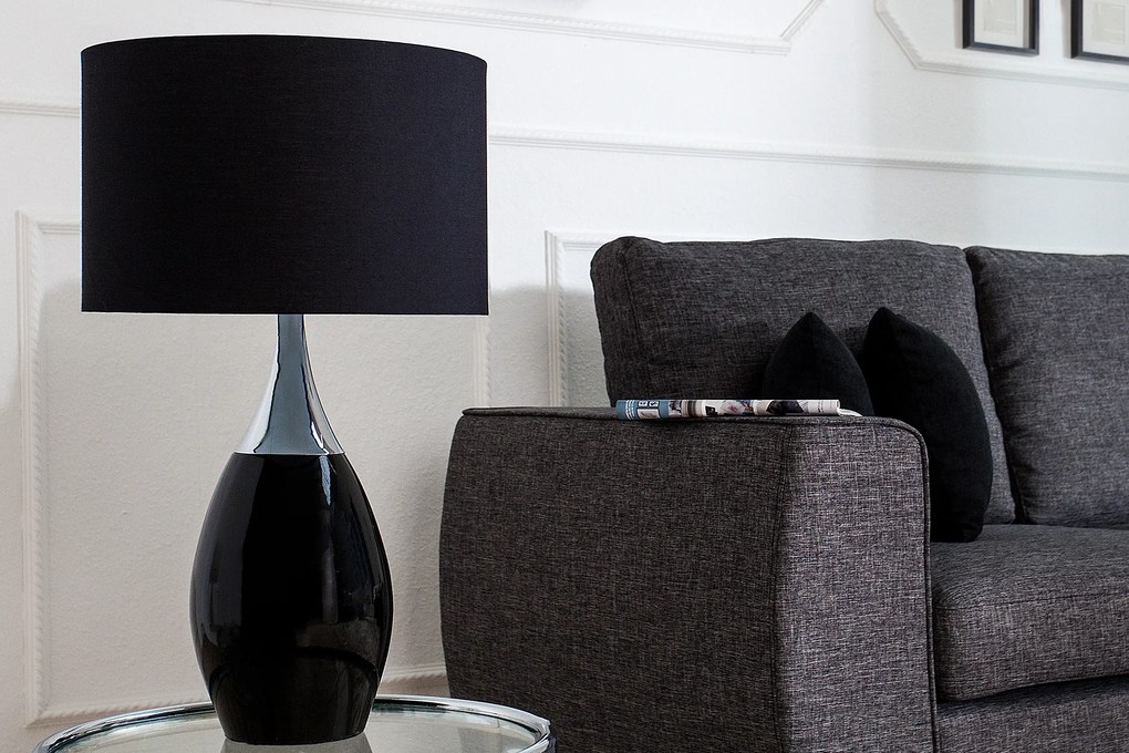 Stolná lampa Carla 60cm čierna