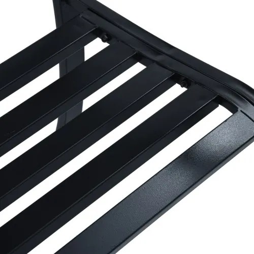 vidaXL Záhradná lavica čierna 120 cm oceľ-