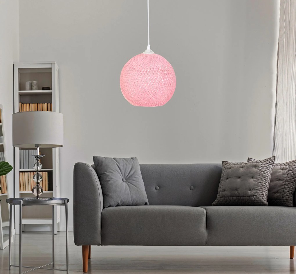 Stropné svietidlo Browo ružové/biele