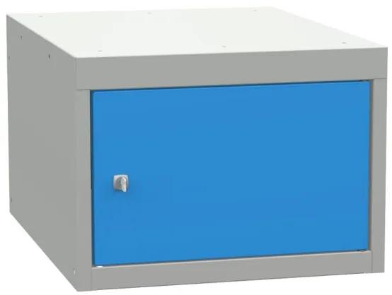 Závesný dielenský box na náradie s dverami KOVONA, bez políc, 350 x 480 x 610 mm